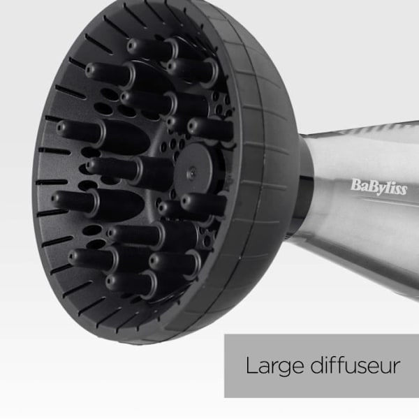 Hårtork - BaByliss - 6000E Pro Digital 2200 - Jonisk och keramisk teknologi - Tillverkad i Italien