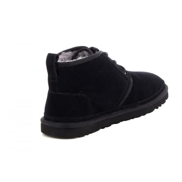 UGG Neumel herrsko - svart läder - vattenavvisande mocka ovandel - Lyxigt ullfoder Svart 44 1/2