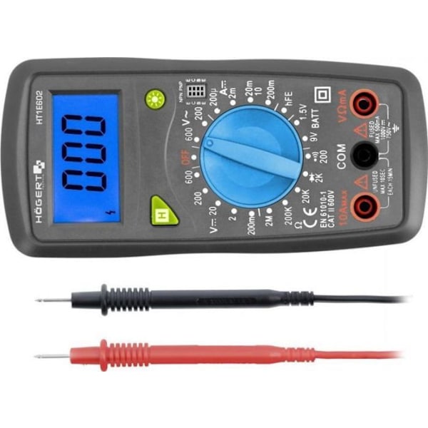 Högert teknik - HT1E602 - Digital multimeter 0-600 V 10 A