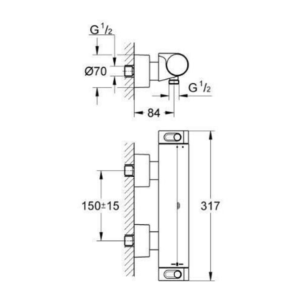 Grohe 34169001 Termostatblandare Grohtherm 2000