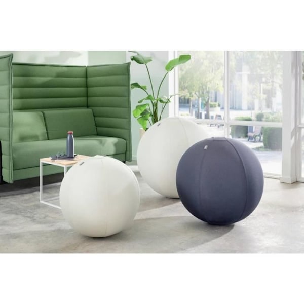 Sittball - Leitz - 65 cm - Ljusgrå - Stöder upp till 120 kg - Kullagringssäker TÜV Ljusgrått