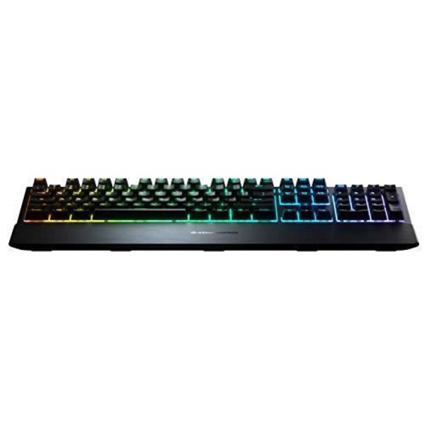 Steelseries Apex 3 - Speltangentbord - 10 Zones RGB-belysning - Premium magnetiskt handledsstöd - Am 6479 Layout