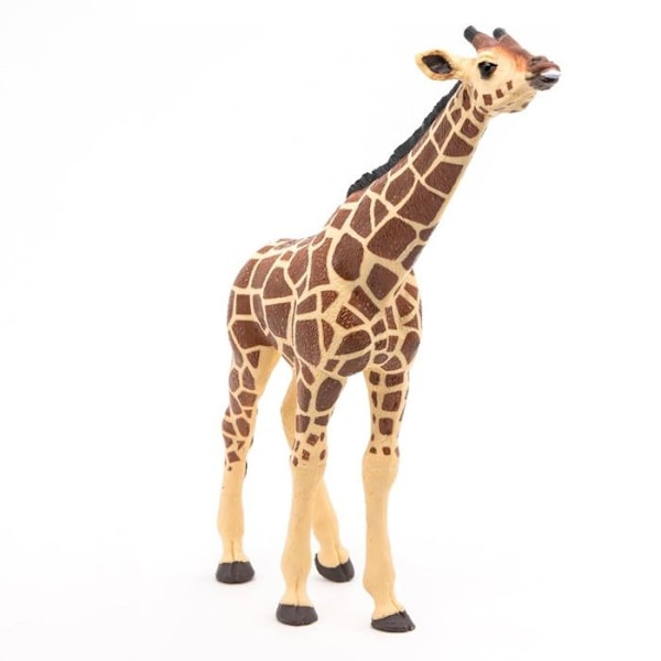 Papo - Girafffigur med upphöjt huvud Beige