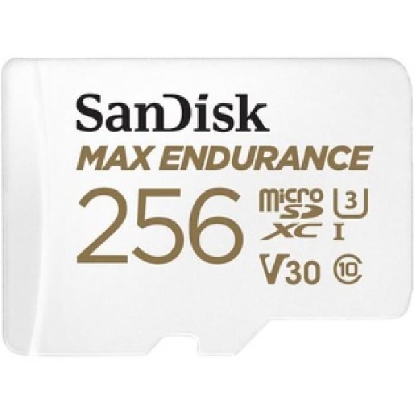 sandisk max endurance microsdhc 256gb kort med adapter svart svart Svart