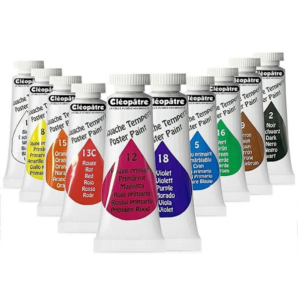 Gouache 10 ml 10 rör