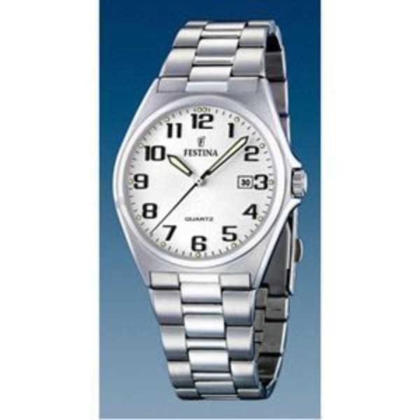 Herrklocka - Quartz - Vit - F16374-9 Vit, grå, metall