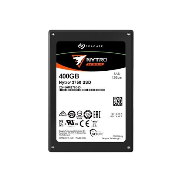 - Seagate - Seagate Nytro 3750 XS400ME70045 - SSD - Skrivintensiv - 400 Go - intern - 2.5" - SAS 12Gb/s