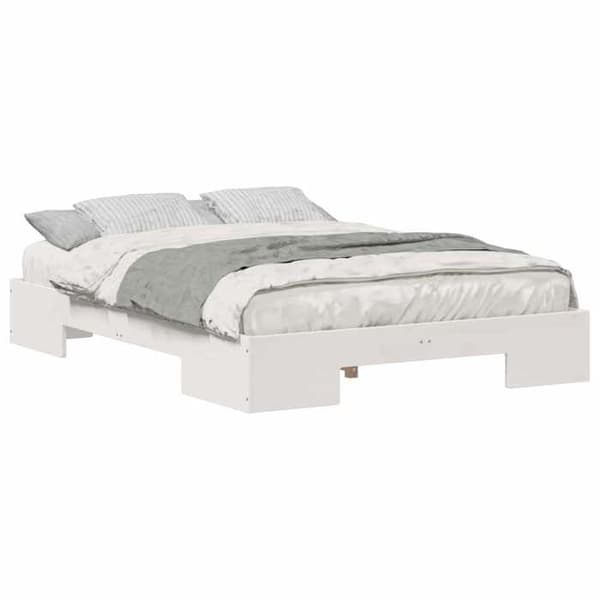 vidaXL Sängram Vit 120 x 200 cm 873032