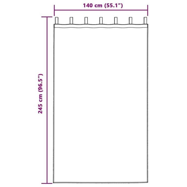 Gardiner i voile - vidaXL - Ljusgrå - Polyester - 245x140 cm - Set om 2 - Utomhusmontering Ljusgrått