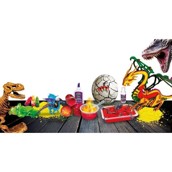 Crazy Science - kreativa hobbies - Drakar och dinosaurier att bygga - LISCIANI Flerfärgad