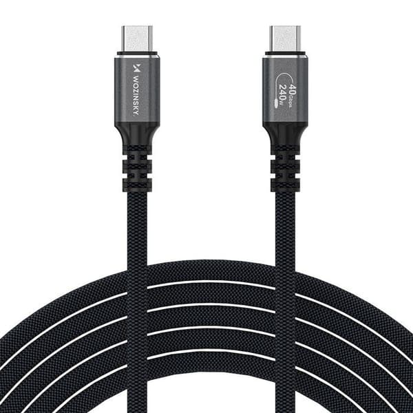 Thunderbolt 4 USB-C-kabel 240 W 4K 1 m - Svart
