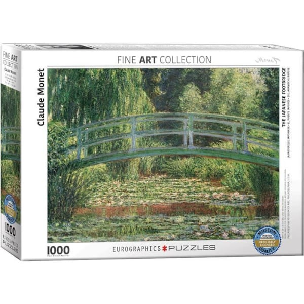1000 pusselbitar: Den japanska gångbron, Claude Monet Unique Color Flerfärgad