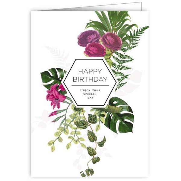 Quire samlingar - 0465 - Quire Botanic Bliss Blommigt födelsedagskort