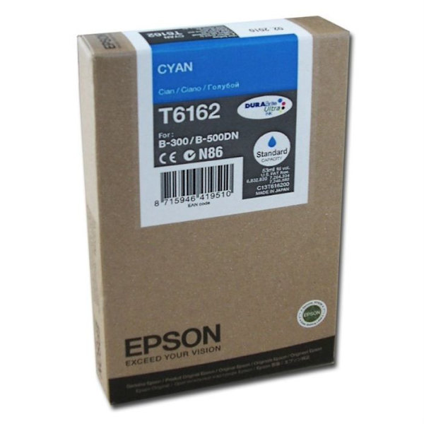 EPSON Pack of 1 Cartridge T6162 - Cyan - Standard 53ml