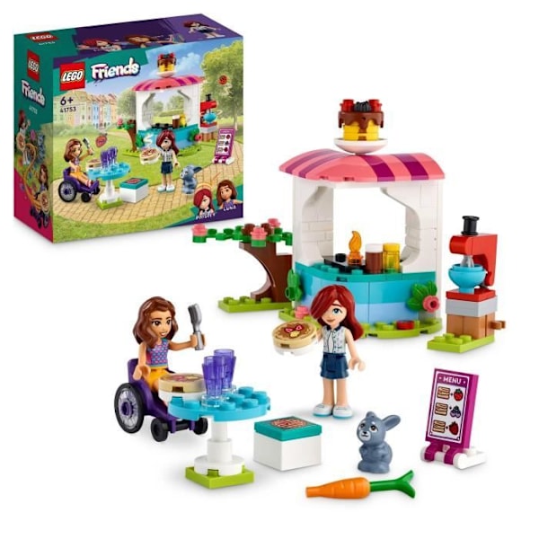 LEGO® Friends 41753 Creperiet, kreativ leksak med kaninfigur, present till barn 6 år Flerfärgad