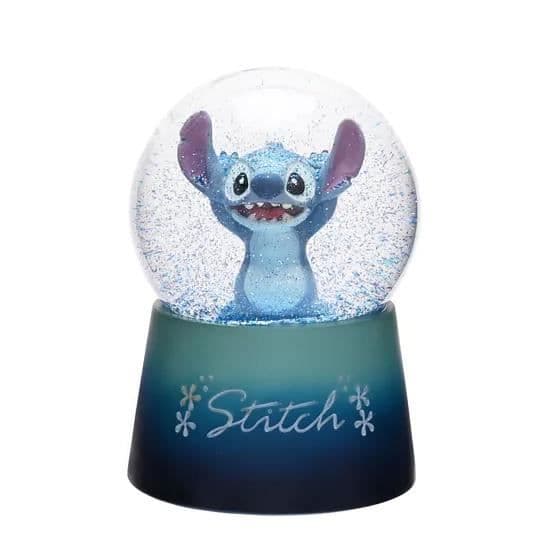 Snöglob - DISNEY - Stitch - 78mm - Blå glitter - Stöd i resin Blå