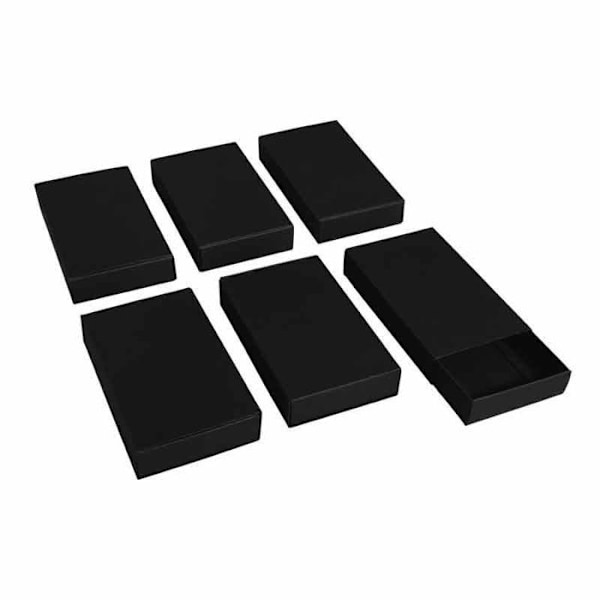Tändsticksaskar - Rayher - Stor - Svart - 11x6,5x2cm - Påse med 6 delar svart