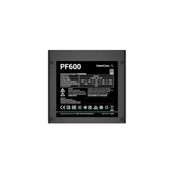 Strömförsörjning PC - DEEPCOOL - R-PF600D-HA0B-EU - PF600 - 80 Plus Svart