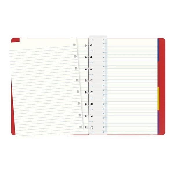 Filofax Classic A5 - 112 sidor - Graderad - Röd - Konstläder Röd