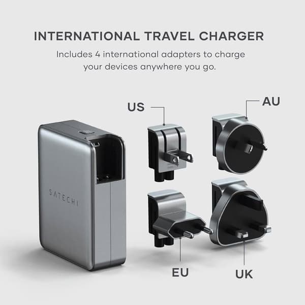Gan Satechi USB-C reseladdare Rymdgrå