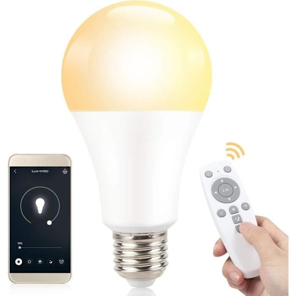LED-lampa - SINJIAlight - 14 W - Dimbar - E27 - Kall/Varm Vit Vit kall, Gul varm, Vit medel