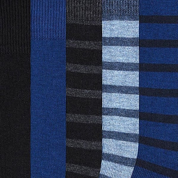 Strumpor herr - FALKE - vanlig, 3-pack - Blå/svart - Stretchbomull Mörkblå 43/46