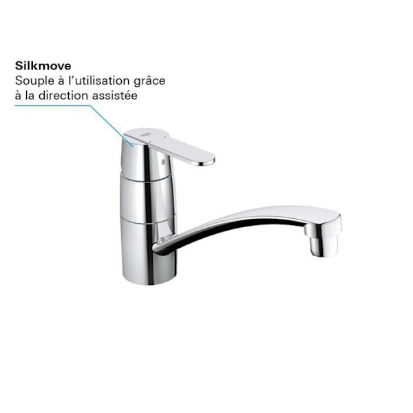 GROHE Engrepps diskbänksblandare Skaffa Chrome 32891000 Grå krom