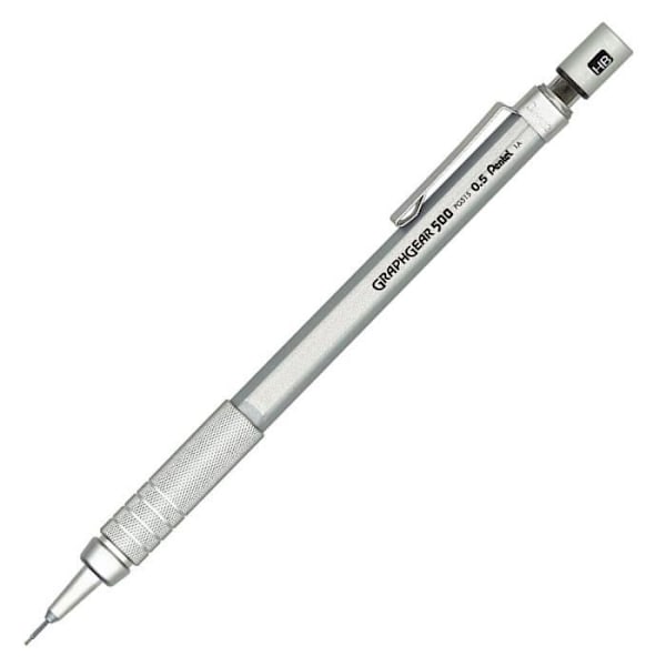 Pentel Graphgear 500 Set med 12 Stiftpennor 0,5 mm med fast spets 4 mm Grå - PG515A-12