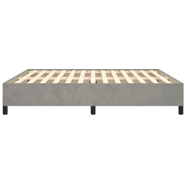 vidaXL Sängram utan madrass ljusgrå 180x200 cm sammet 347336