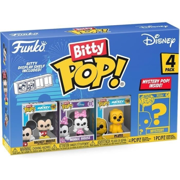 Paket med 4 Bitty Pop-figurer! Disney: Minnie Blå