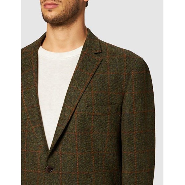 Jacka - peacoat - kappa - kavaj Hackett london - HM443011 - Green Tweed Wpane herrjacka Grön 6ah/korn M