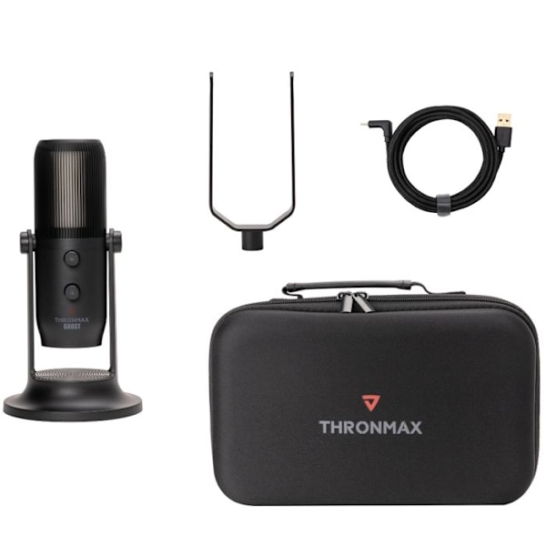 Mikrofon Thronmax MDrill Ghost RGB USB - Svart Svart