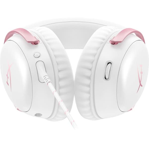 HyperX Cloud III rosa trådad gamingheadset för PC PS5 PS4 Xbox X|S Xbox One Switch, Mac mobiler med dongel och USB C till USB A