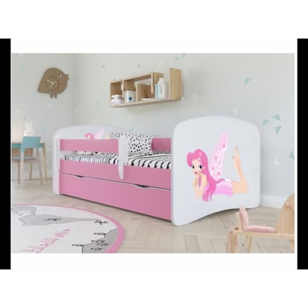 Kocot Kids Cot Babydreams, blå fe med vingar, med en låda utan madrass 160/80 - 5903282042001