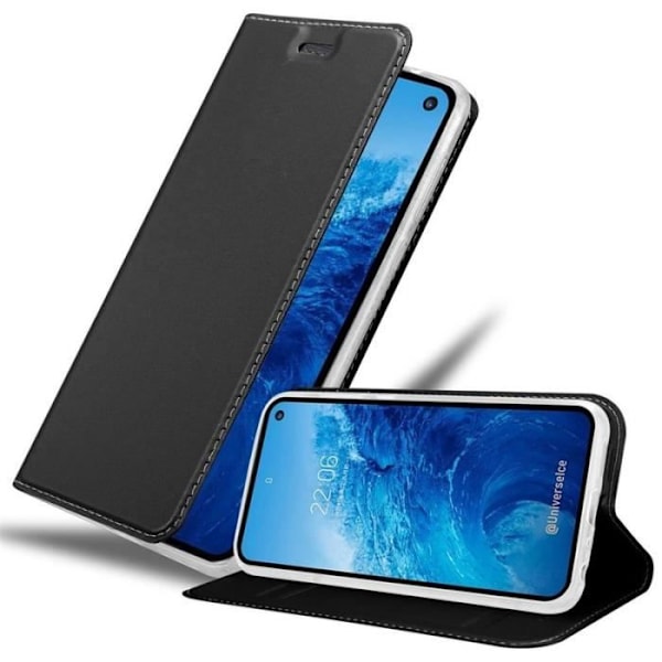 Fodral - CADORABO - Samsung Galaxy S10e - Svart - Halvstyv - Magnetisk stängning Svart