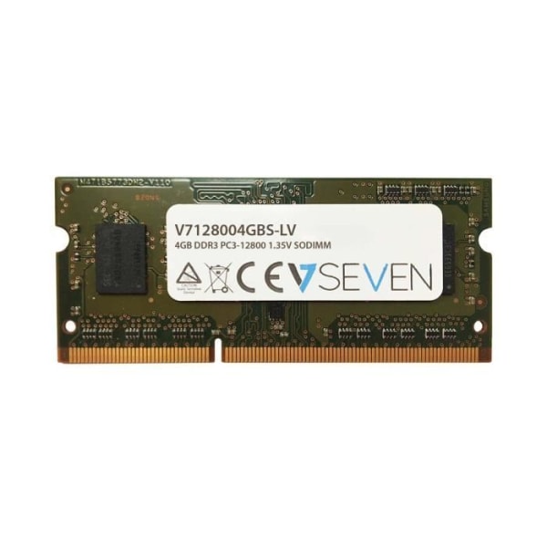 V7 RAM-modul - 4 GB - DDR3 - 1600MHZ CL11 EJ EC - SO DIMM PC3L-12800 - 1,35V