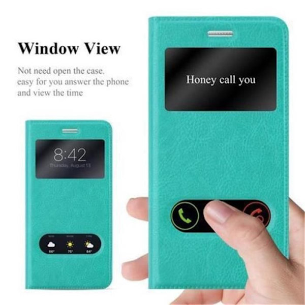 Samsung Galaxy GRAND PRIME Fodral i MINT TURQUOISE av Cadorabo (Design VIEW) Helt skyddsfodral med flipskydd,