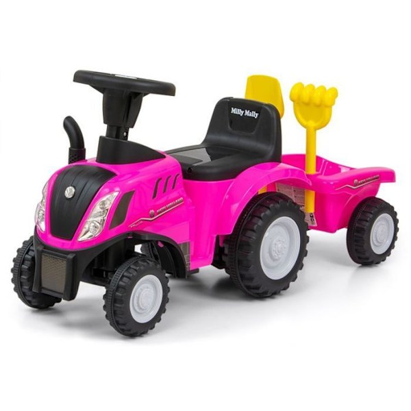 Bilar - Milly Mally - New Holland T7 - Rosa - 1 till 3 år - Interaktiv ratt Rosa