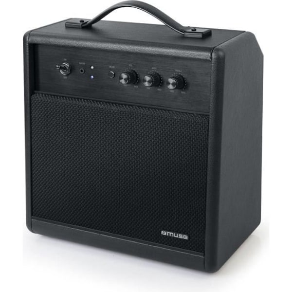 MUSE M-660 BT - Bluetooth-högtalare - 100W - Bärhandtag - Justerbar diskant och bas - Trähölje - Svart