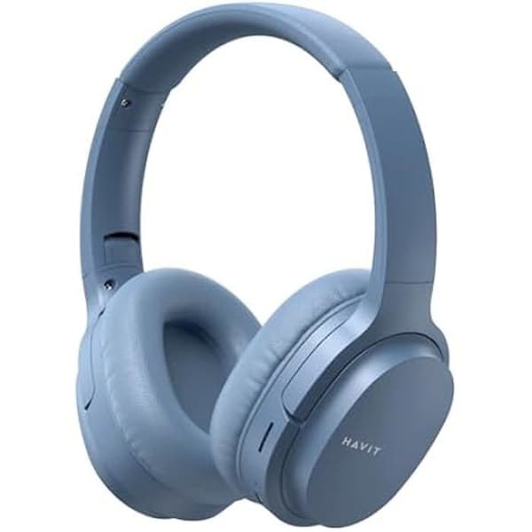Bluetooth-hörlurar - HAVIT - I62 - Fällbara - Inbyggd mikrofon - SD och FM - Blå Blå