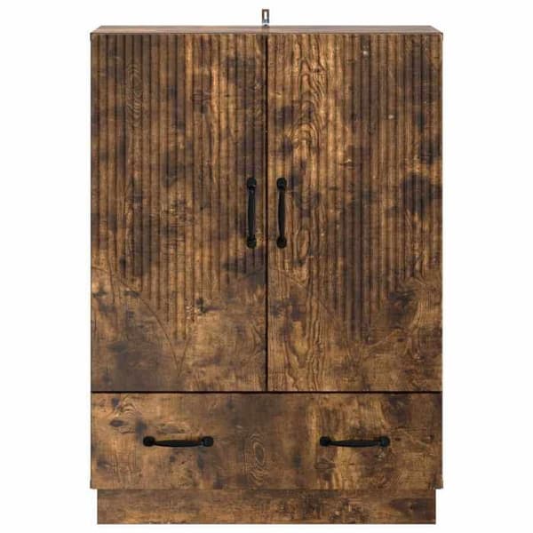 vidaXL Buffé Rökig ek 66 x 34,5 x 92 cm Ingenjörsträ 895360