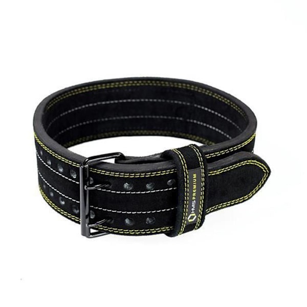 Kraftbälte - HMS - PA3558 Premium - Tredubbelt läder - Optimal komfort - Unisex svart