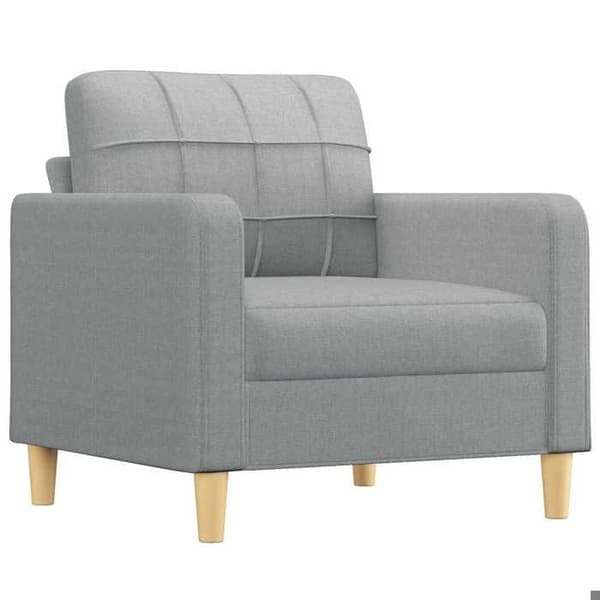 vidaXL Fåtölj Ljusgrå 60 cm Tyg 359075 Ljusgrått