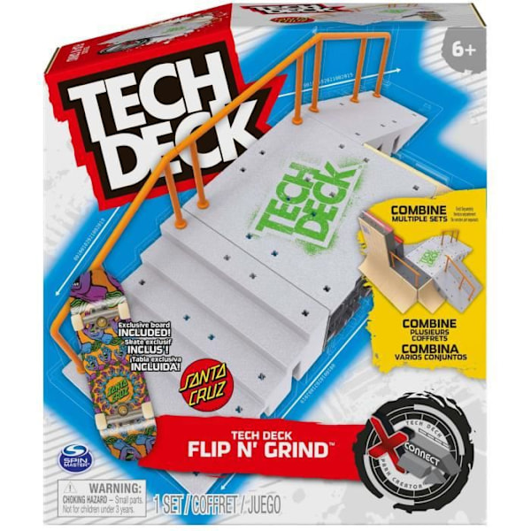 Tech Deck greppbräda zestaw crawled Flip N' Grind + deskorolka