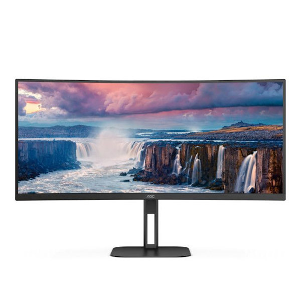Skärm - AOC - CU34V5C-BK - 3440 x 1440 px - Böjd - HDMI - Inbyggda högtalare