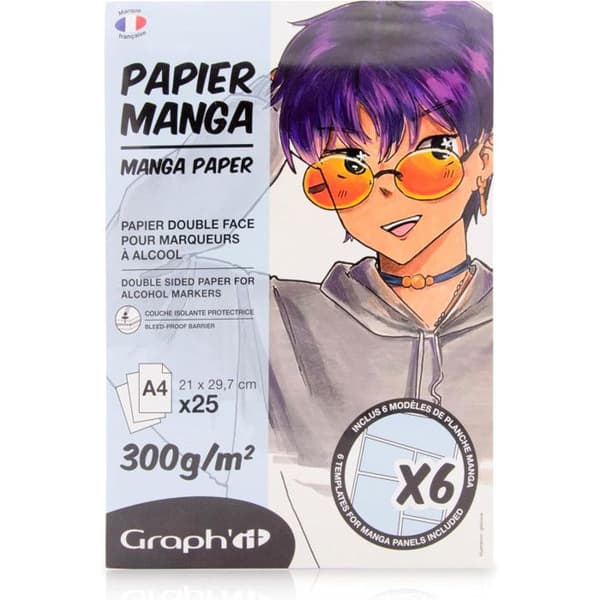 Manga ritblock - GRAPH'IT - A4 - Vit - Både för män och kvinnor - Referens 82645