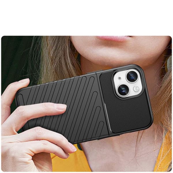Skal med skyddande hölje Thunder Case för iPhone 14 Plus - svart