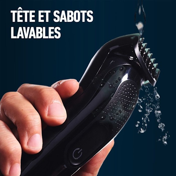 Skäggtrimmer - KING C GILLETTE - Modell med 3 kammar - Autonomi 50 min - Metallblad