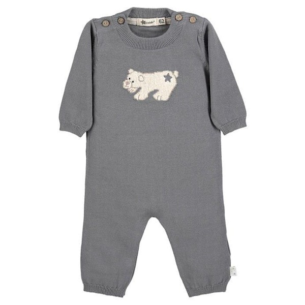 Sovsäck - mysig - sovsäck Sterntaler - 5812370 - Strickoverall Eisbar Elia, Unisex Baby One Piece Baddräkt, Grau, Grau 0-6 månader