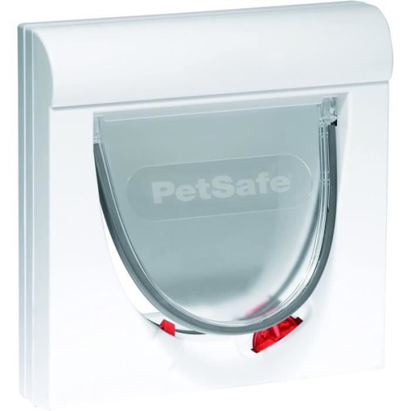 PetSafe Staywell Classic magnetisk kattlucka - 4-vägslås med fast förlängningstunnel, kraftigt - vit